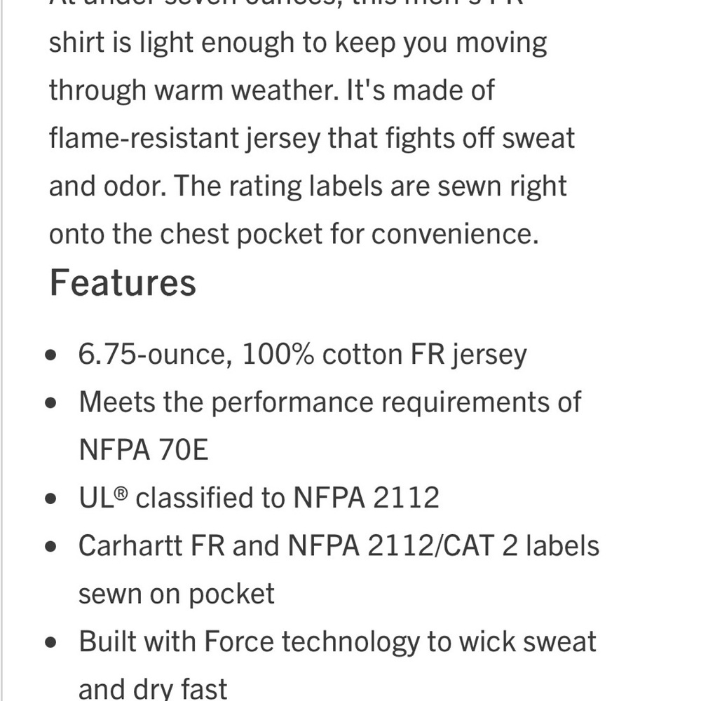 Carhartt FR Men's Heather Gray Long Sleeve Tee - Picture 8 of 8
